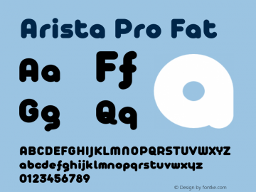 AristaPro-Fat Version 1.000 Font Sample