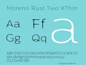 MorenoRustTwo-XThin Version 1.000图片样张