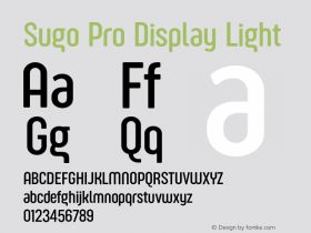 SugoProDisplay-Light 1.000 Font Sample