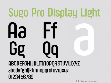 SugoProDisplay-Light 1.000 Font Sample