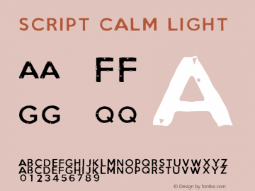 ScriptCalm-Light Version 1.000;PS 001.001;hotconv 1.0.56 Font Sample