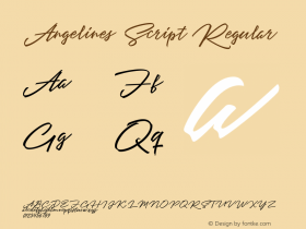 AngelinesScript Version 1.000 Font Sample