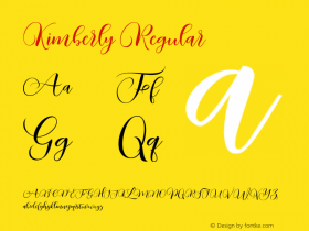 Kimberly Version 1.000 Font Sample