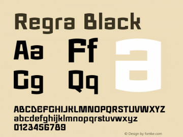 Regra Black Version 001.000 Font Sample