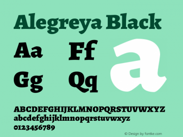 Alegreya Black Version 2.008; ttfautohint (v1.8)图片样张