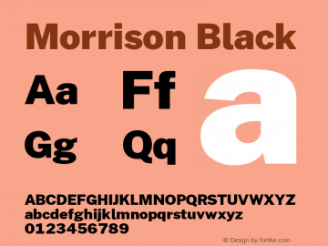 Morrison Black Version 0.030; ttfautohint (v1.8.1) Font Sample