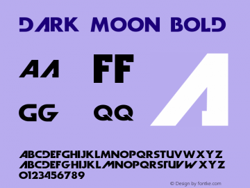 DarkMoon-Bold 001.000 Font Sample