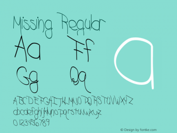 Missing Regular Altsys Metamorphosis:11/13/94 Font Sample
