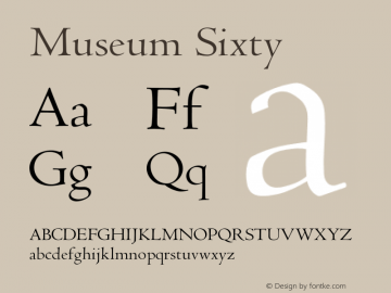 Museum Sixty Version 001.001 Font Sample