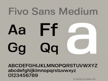 FivoSans-Medium 1.0图片样张