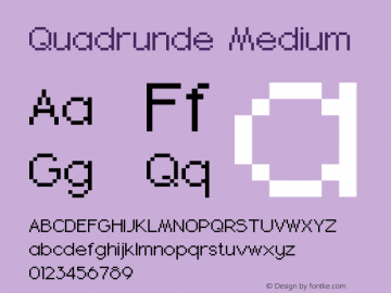 Quadrunde Version 001.000 Font Sample