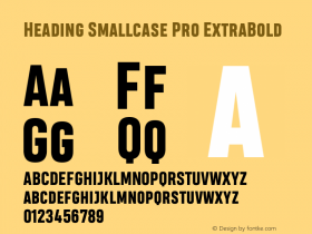 Heading Smallcase Pro ExtraBold Version 2.001图片样张