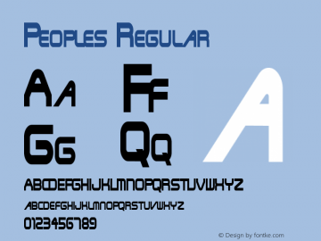 Peoples Regular Altsys Metamorphosis:11/13/94 Font Sample