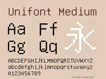 Unifont Version 11.0.02 Font Sample