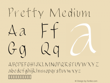 Pretty Medium Version 001.000 Font Sample
