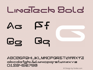 LineTech Bold Version 1.00 August 8, 2016, initial release Font Sample