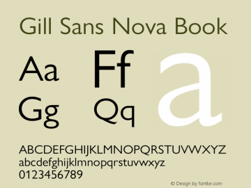 Gill Sans Nova Book Version 1.00图片样张