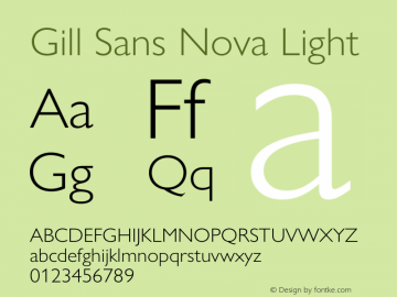 Gill Sans Nova Light Version 1.00图片样张