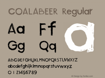 COALABEER 1.0 Font Sample