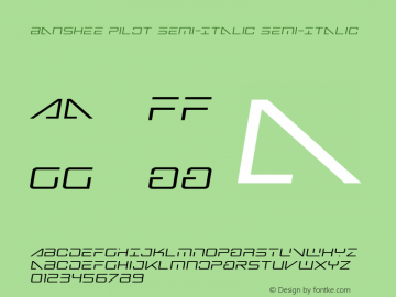 Banshee Pilot Semi-Italic Version 1.1; 2018图片样张