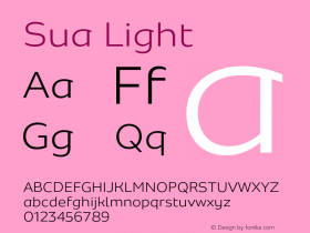 Sua Light Version 1.000;PS 001.000;hotconv 1.0.88;makeotf.lib2.5.64775 Font Sample