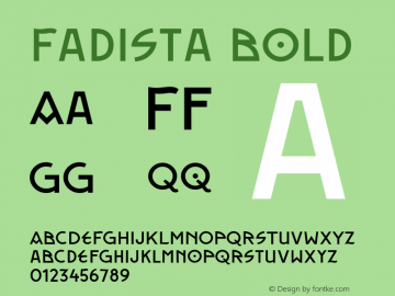Fadista Bold Version 2.000;PS 002.000;hotconv 1.0.88;makeotf.lib2.5.64775图片样张