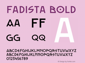 Fadista Bold Version 2.000图片样张