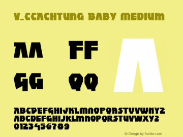 v_CCAchtung Baby Medium  Font Sample