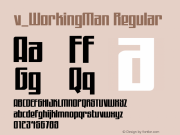 v_WorkingMan  Font Sample