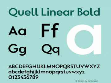 Quell Linear Bold Version 1.000;PS 001.000;hotconv 1.0.88;makeotf.lib2.5.64775图片样张