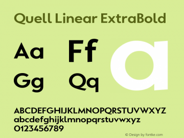 Quell Linear ExtraBold Version 1.000;PS 001.000;hotconv 1.0.88;makeotf.lib2.5.64775图片样张