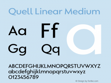 Quell Linear Medium Version 1.000;PS 001.000;hotconv 1.0.88;makeotf.lib2.5.64775图片样张