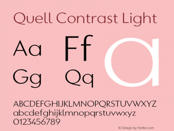 QuellContrast-Light Version 1.000;PS 001.000;hotconv 1.0.88;makeotf.lib2.5.64775图片样张