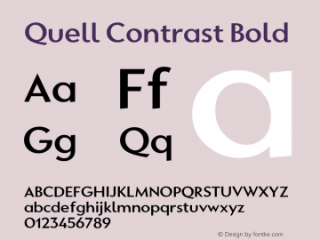 QuellContrast-Bold Version 1.000;PS 001.000;hotconv 1.0.88;makeotf.lib2.5.64775图片样张