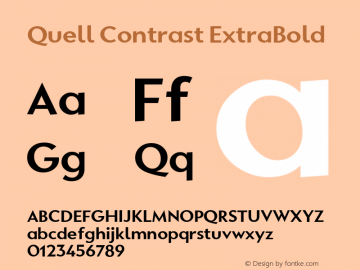 QuellContrast-ExtraBold Version 1.000;PS 001.000;hotconv 1.0.88;makeotf.lib2.5.64775图片样张