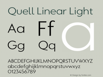 QuellLinear-Light Version 1.000;PS 001.000;hotconv 1.0.88;makeotf.lib2.5.64775图片样张