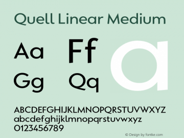 QuellLinear-Medium Version 1.000;PS 001.000;hotconv 1.0.88;makeotf.lib2.5.64775图片样张