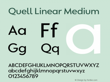 QuellLinear-Medium Version 1.000;PS 001.000;hotconv 1.0.88;makeotf.lib2.5.64775 Font Sample