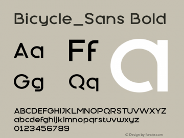 Bicycle_Sans Bold 1.00 Font Sample