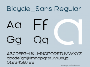 Bicycle_Sans 1.00 Font Sample