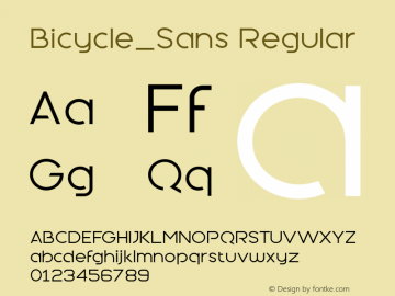 BicycleSans 1.00图片样张