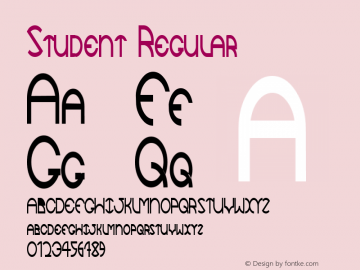Student Regular Altsys Metamorphosis:11/13/94 Font Sample