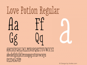 LovePotion Version 1.000 Font Sample