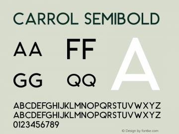 Carrol-SemiBold Version 1.000图片样张