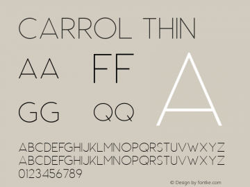 Carrol-Thin 图片样张