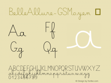 ☞Belle Allure GS Moyen Version 1.03 ;com.myfonts.easy.jbfoundry.belle-allure.gs-moyen.wfkit2.version.4FRw Font Sample