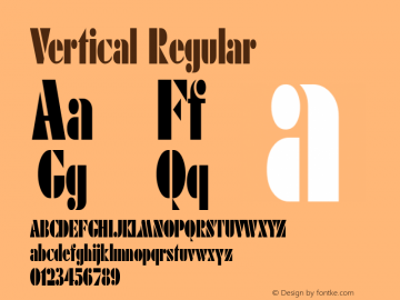 Vertical Regular Altsys Metamorphosis:11/13/94 Font Sample