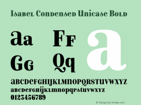 Isabel Condensed Unicase Black Version 1.000 Font Sample