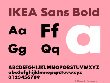 IKEASans-Bold Version 1.00 Font Sample