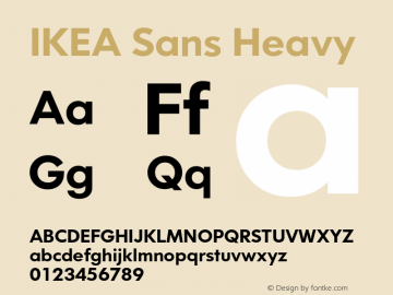 IKEASans-Heavy Version 1.00 Font Sample